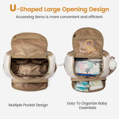 LOVEVOOK mini diaper bag backpack interior pockets keep items organized
