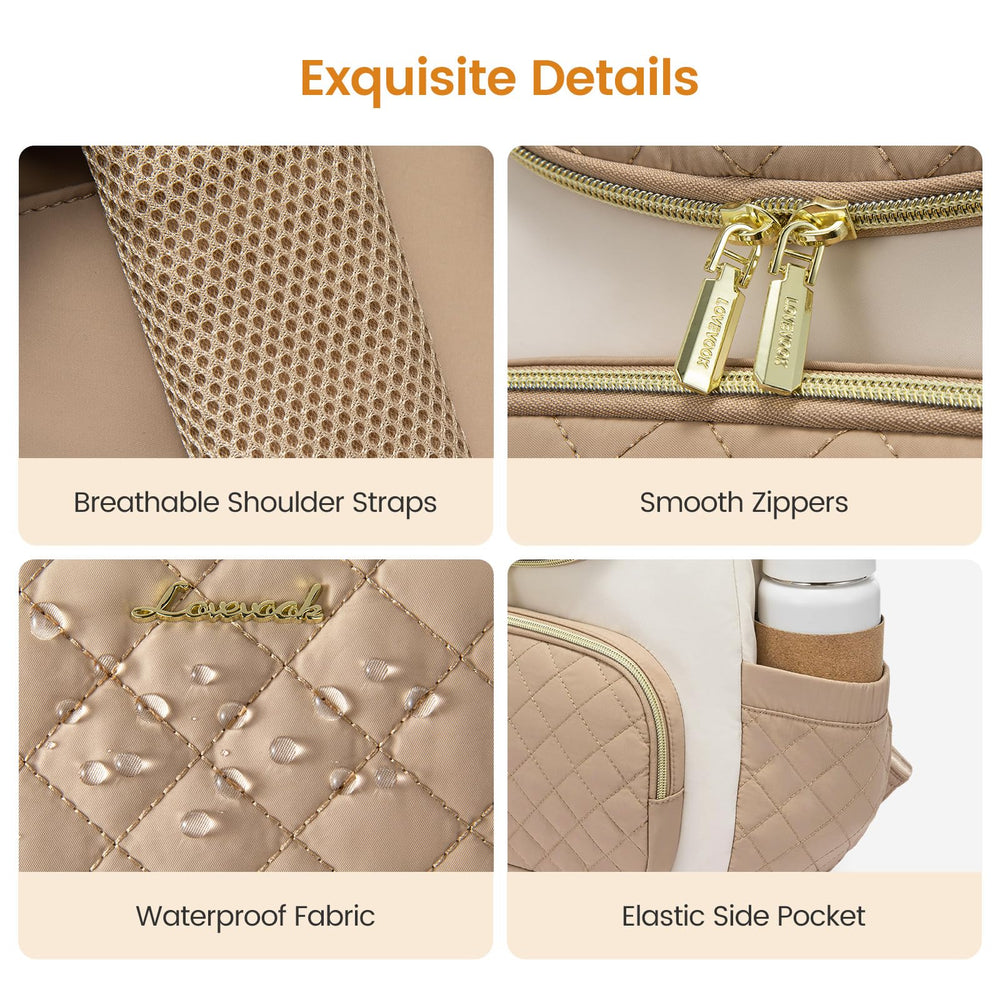 LOVEVOOK mini diaper bag backpack side pocket keeps tissues within reach