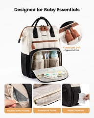 LOVEVOOK Puffer Backpack includes changing pad for quick diaper changes on the go.