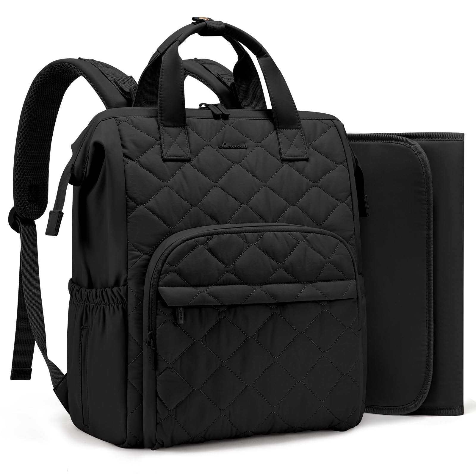 LOVEVOOK small diaper bag backpack with one-hand access for quick changes.