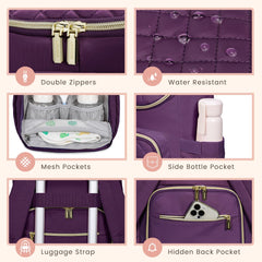 LOVEVOOK wide-opening-easy-access reduces rummaging for essentials during outings.