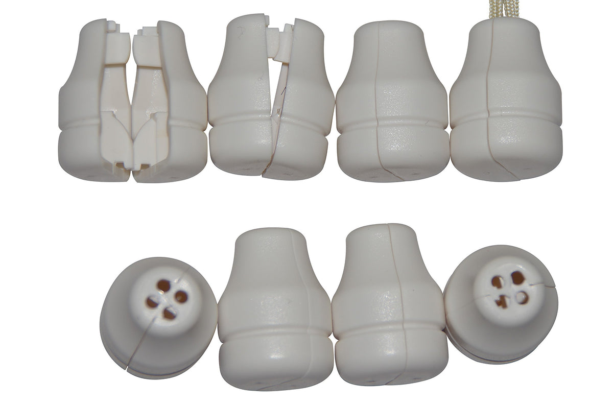 lovfeifan white blind knobs front view with breakaway safety for children