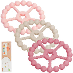 Loviomad ring teether front view shows baby-friendly teething design for relief