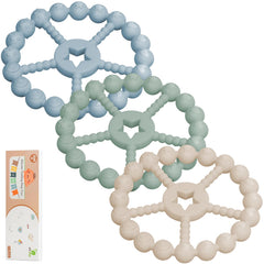 Loviomad silicone ring teether textures show sensory exploration benefits for gums