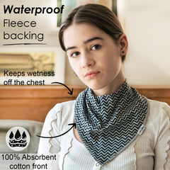 Lovjoy large bandana bib adjustable snaps demonstrate neck size versatility for growing users