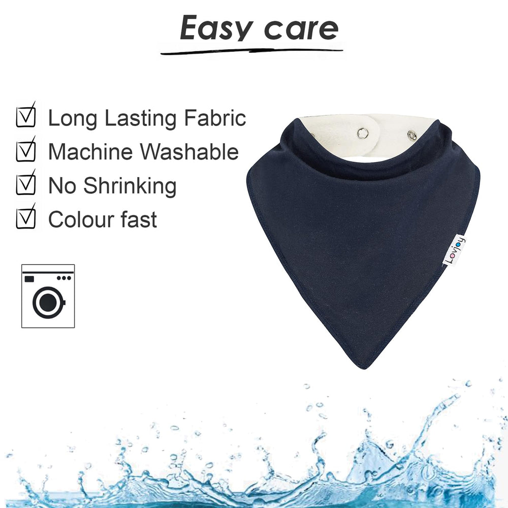 Lovjoy bandana bib microfleece-back close-up indicating moisture barrier