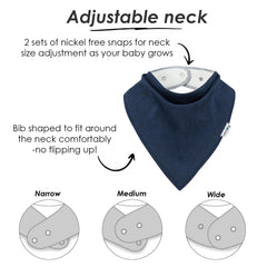 Lovjoy bandana bib worn during meals to catch spills and drool