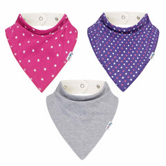 Lovjoy large bandana bib front view protects clothes with stylish design.