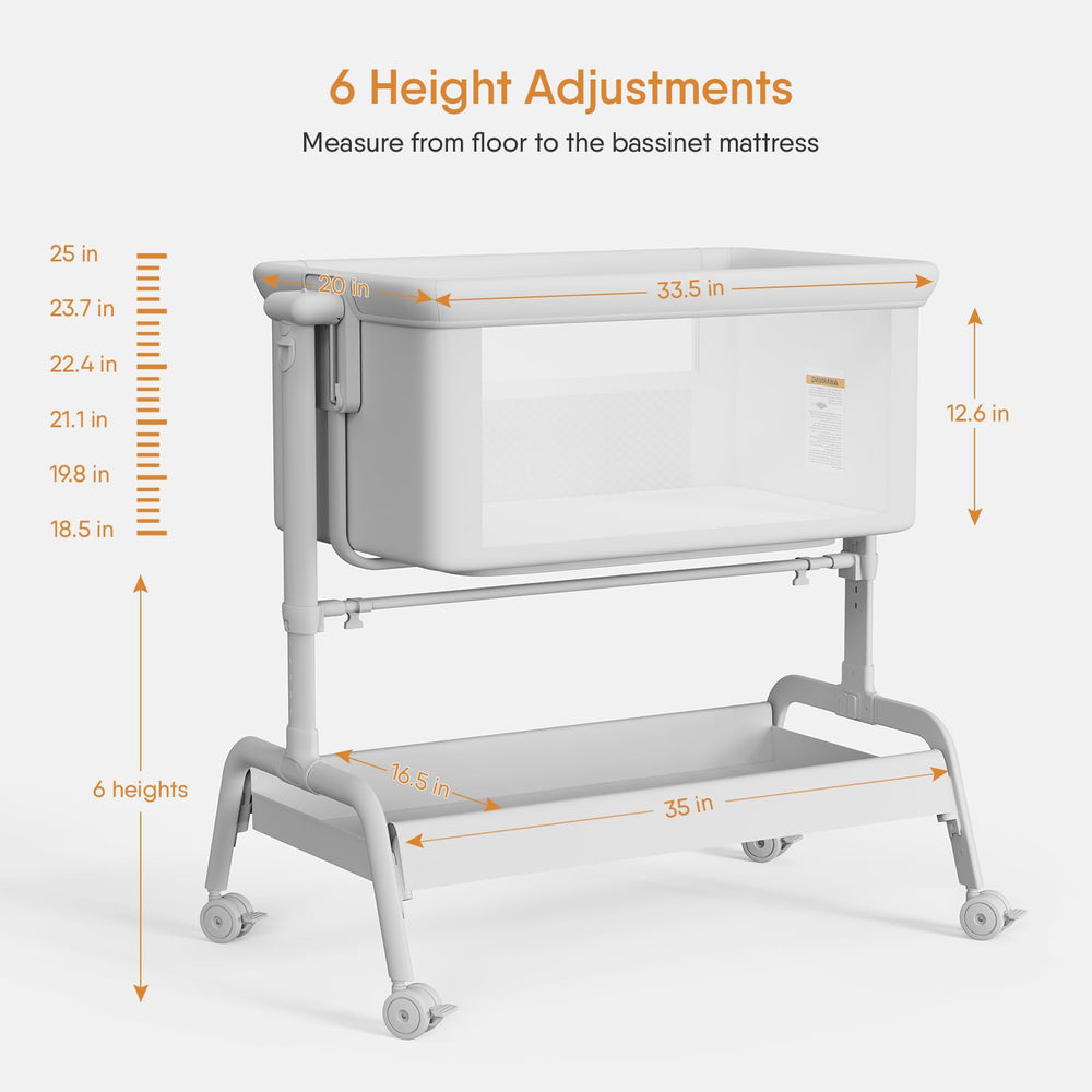 LovliTod Baby bassinet incline mode provides comfortable positioning during feeds