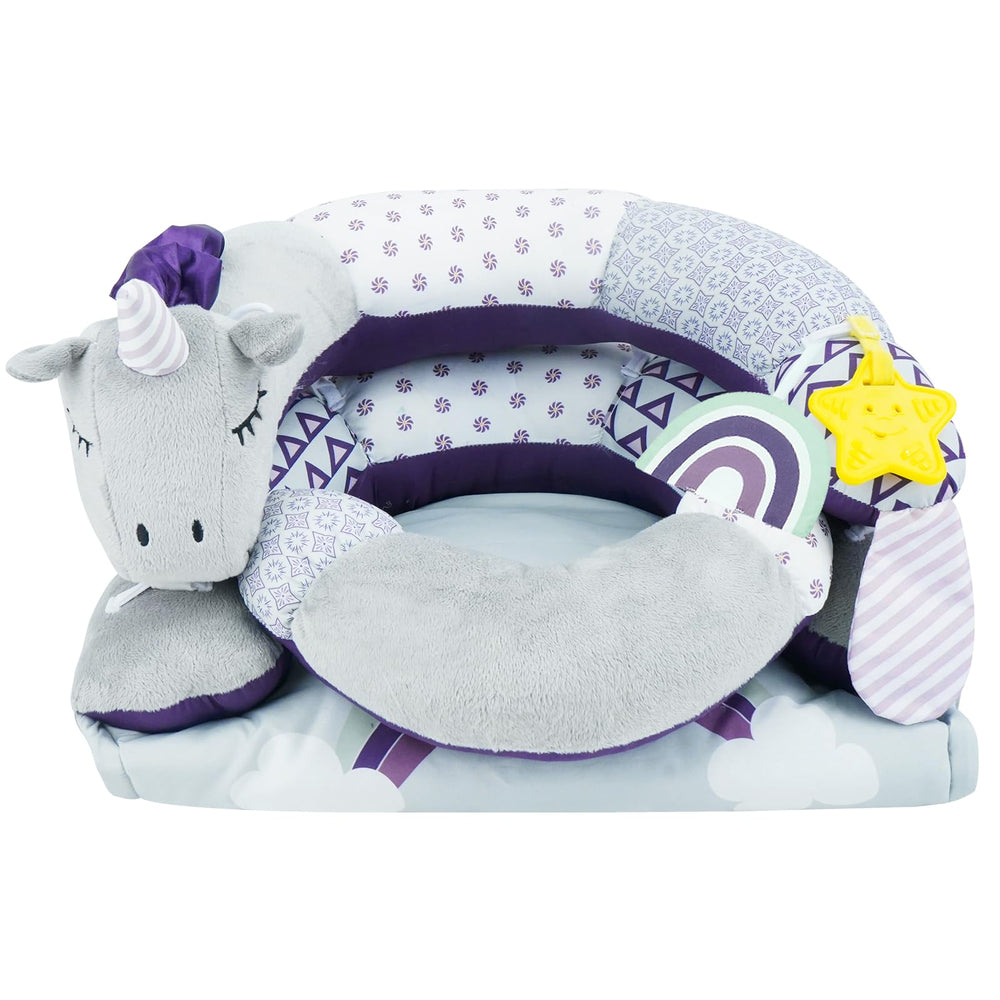 Lovvie & Joy 2-in-1 tummy time mat offers soft surface for early motor play.