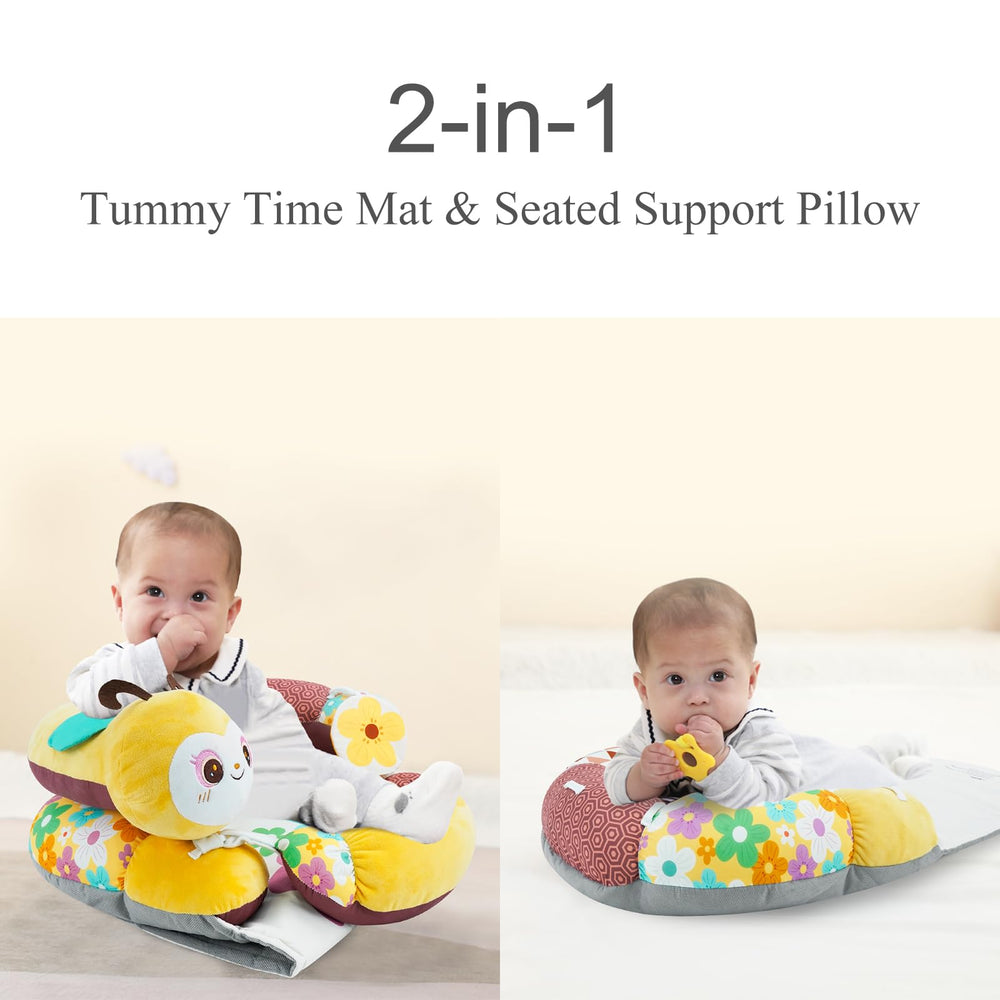 Lovvie & Joy 2in1-seated-tummy-mat aids baby sit-up safely