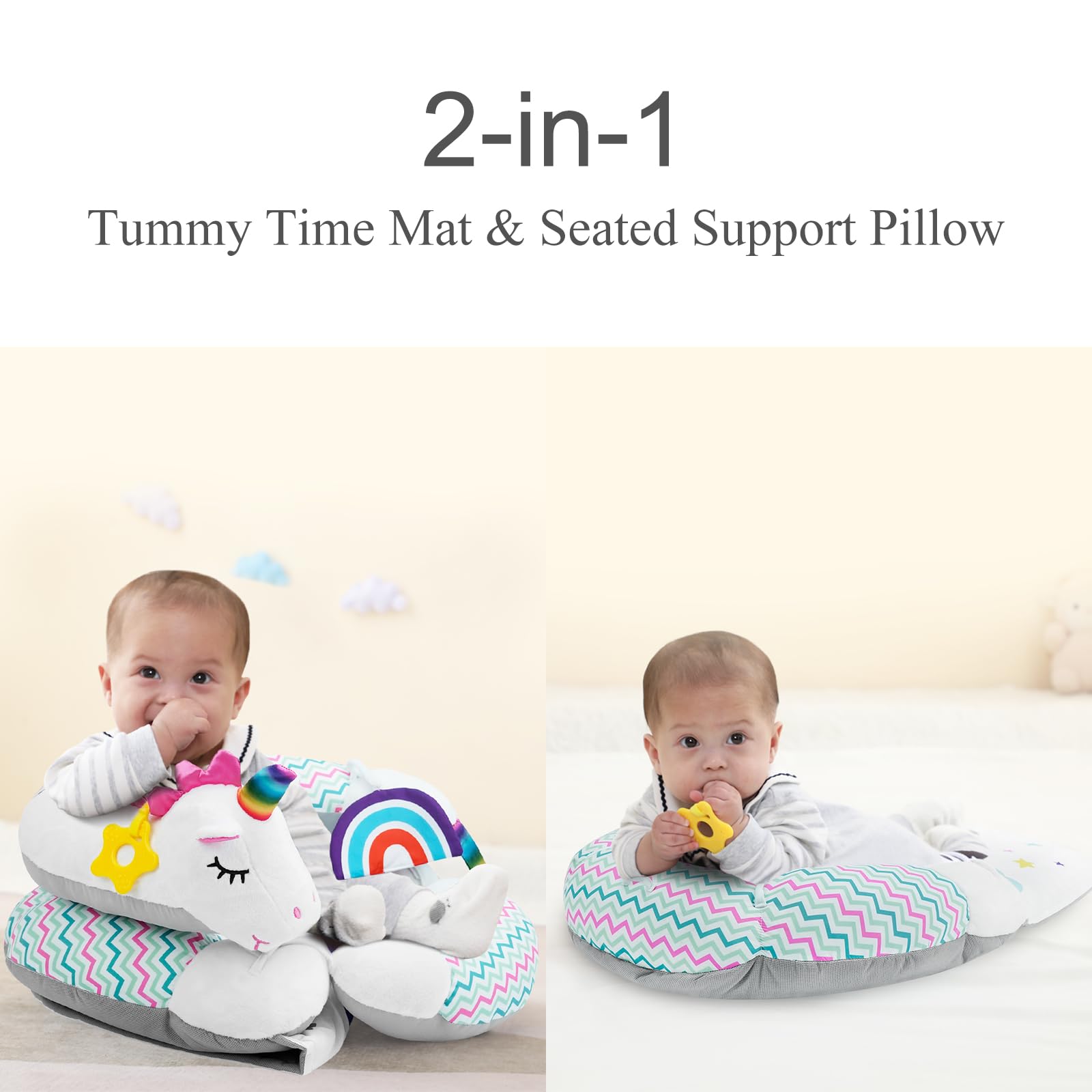 Lovvie & Joy 2in1 tummy time and seated support in use