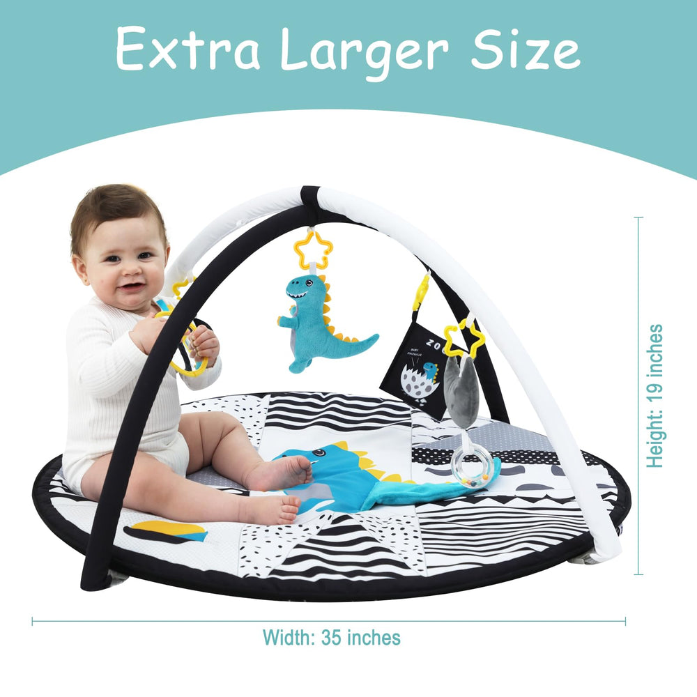 Generous Lovvie & Joy play mat size 35x35x19 inches for two babies.