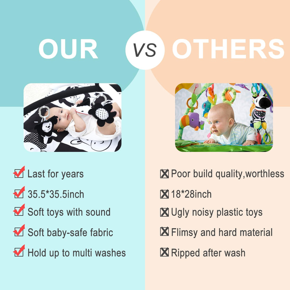 Lovvie & Joy machine-washable cushion keeps play area clean.