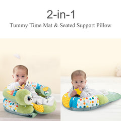 Lovvie & Joy seated-support-pillow provides secure sit-up support for infants.