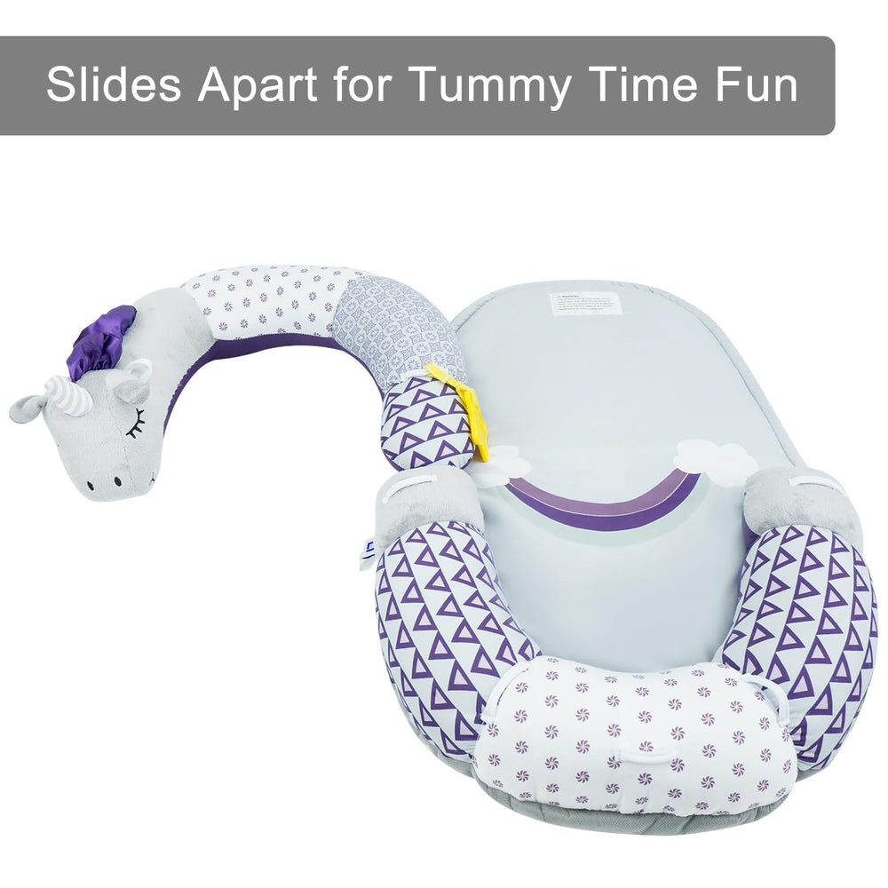 Lovvie & Joy unicorn toy adds visual interest and interactive play opportunities.