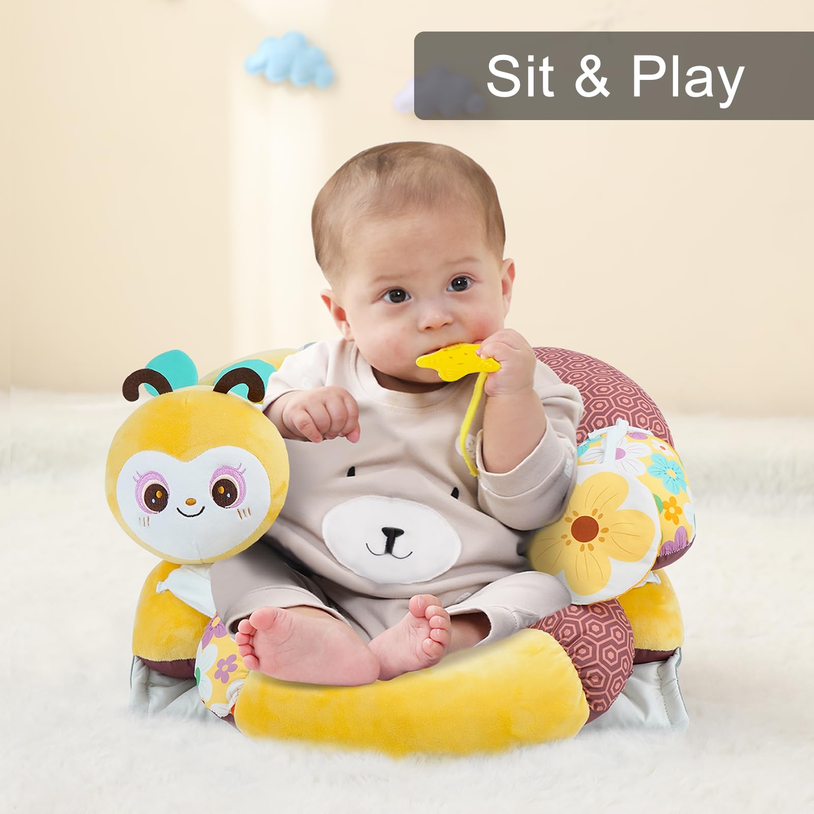 Lovvie & Joy upper-cushion-teether provides gentle teether surface