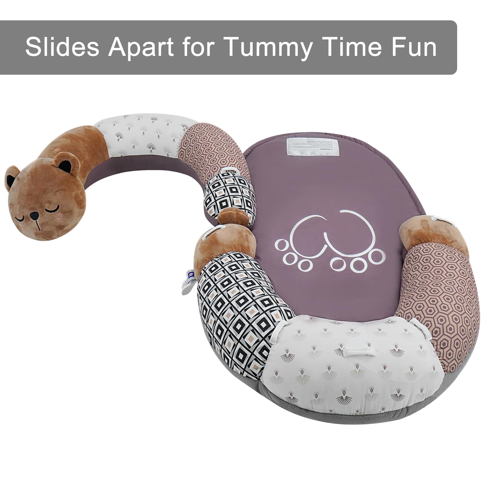Lovvie & Joy upper-cushion supports proper posture during play.