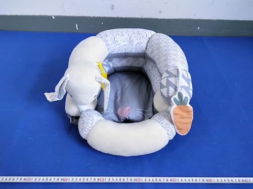 Lovvie & Joy rabbit toy adds friendly stimulation during playtime.