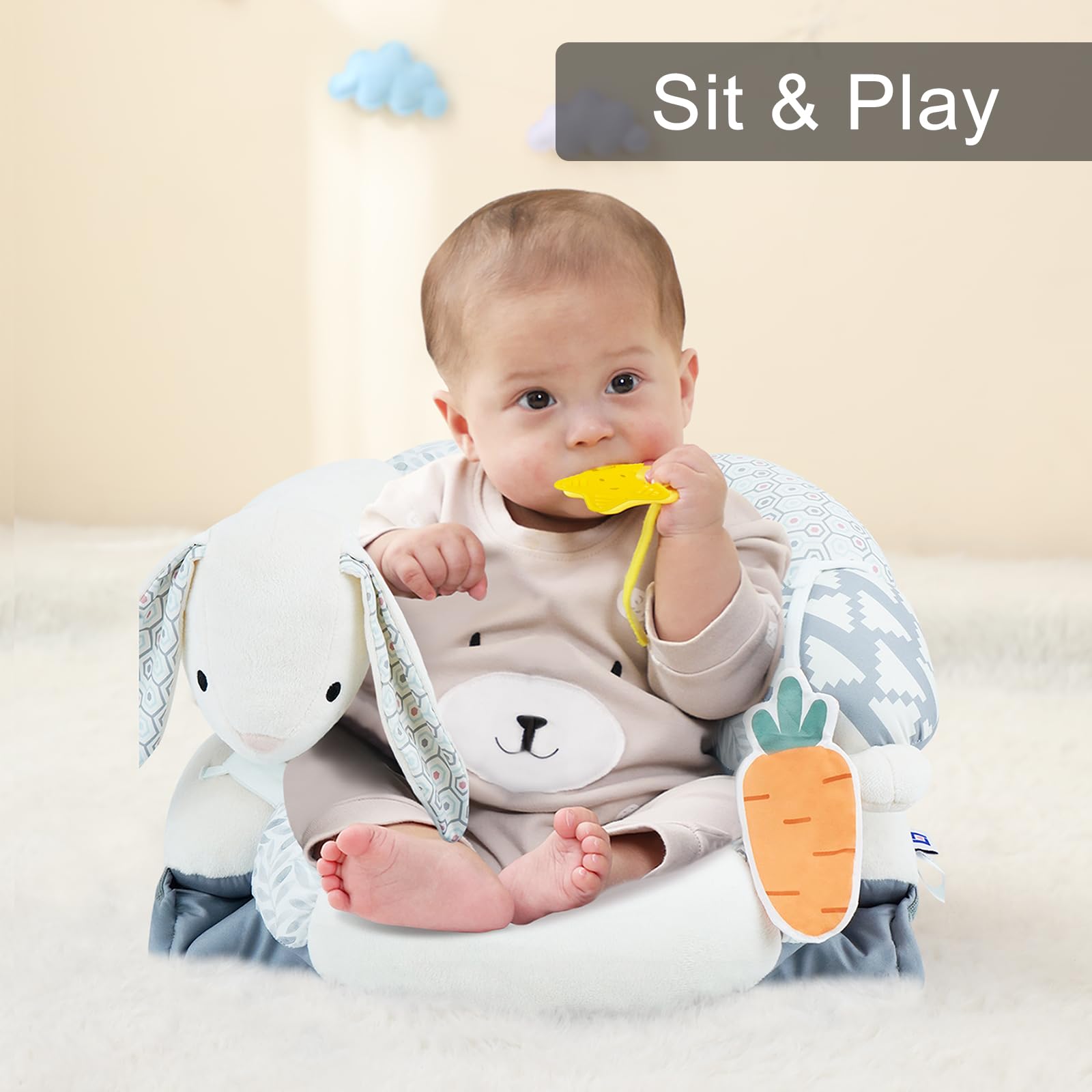 Lovvie & Joy foot pad supports tiny feet during tummy time sessions.