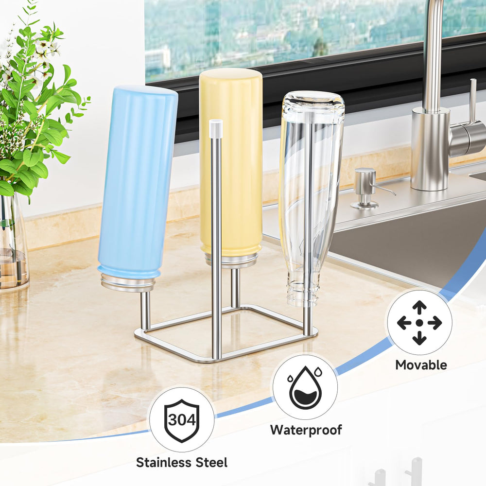 LOXSUN baby bottle drying rack with silicone tips protects bottles from scratches.