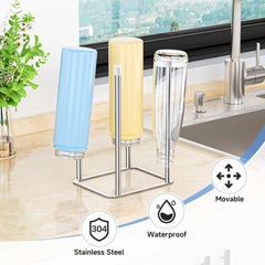 LOXSUN baby bottle drying rack with silicone tips protects bottles from scratches.