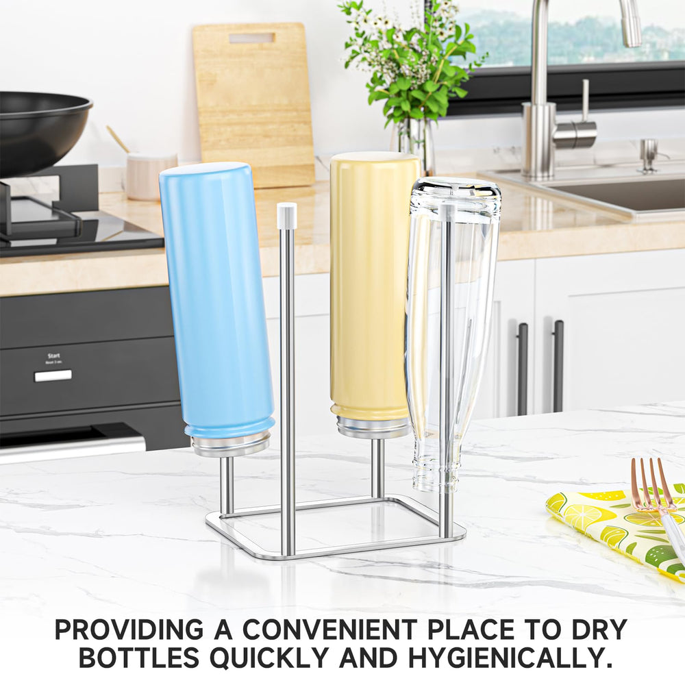 LOXSUN drying rack supports plastic and reusable bags for organized kitchen tasks.