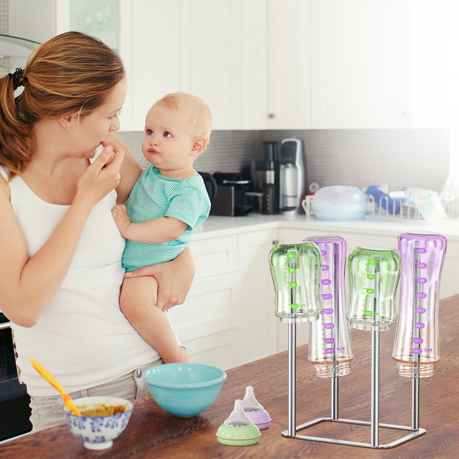 LOXSUN multifunctional drying stand fits bottles, cups, and reusable bags.