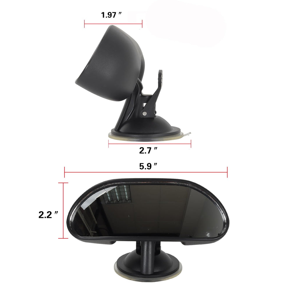 LoyaGour rearview mirror's 360° adjustment preserves a clear view of your child.