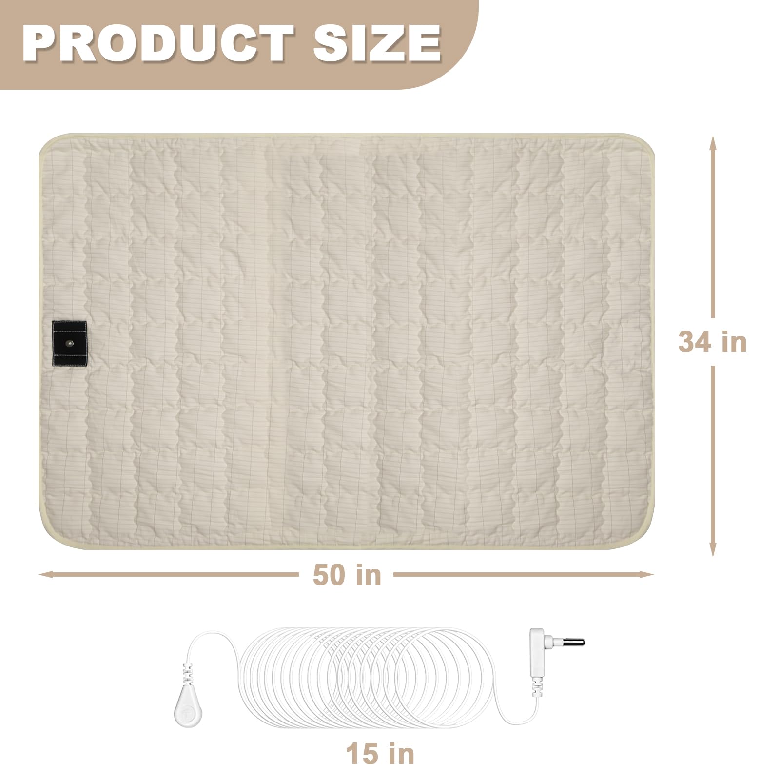 LOYDBDT grounding mat bed setup demonstrates easy placement on a sheeted bed.