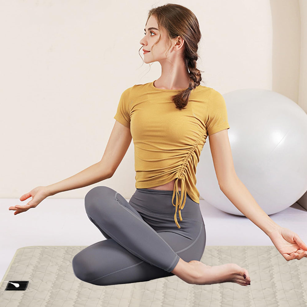 LOYDBDT grounding mat silver fiber closeup highlights smooth texture for calm nights.