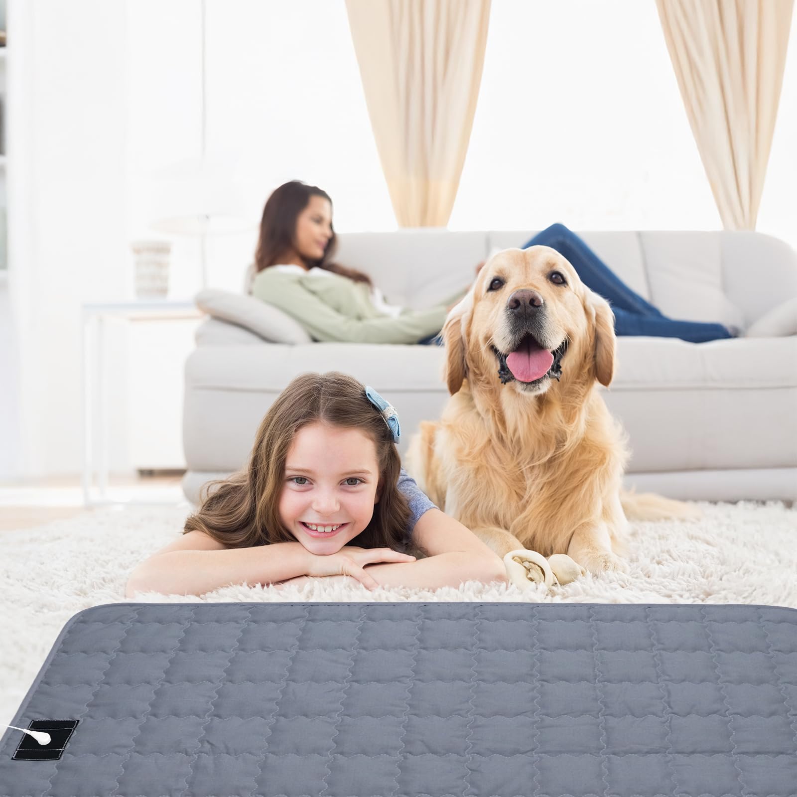 LOYDBDT grounding cotton mat on bed promotes restful sleep through grounded comfort.