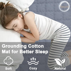 LOYDBDT grounding cotton mat folded packaging illustrates compact, portable grounding option.