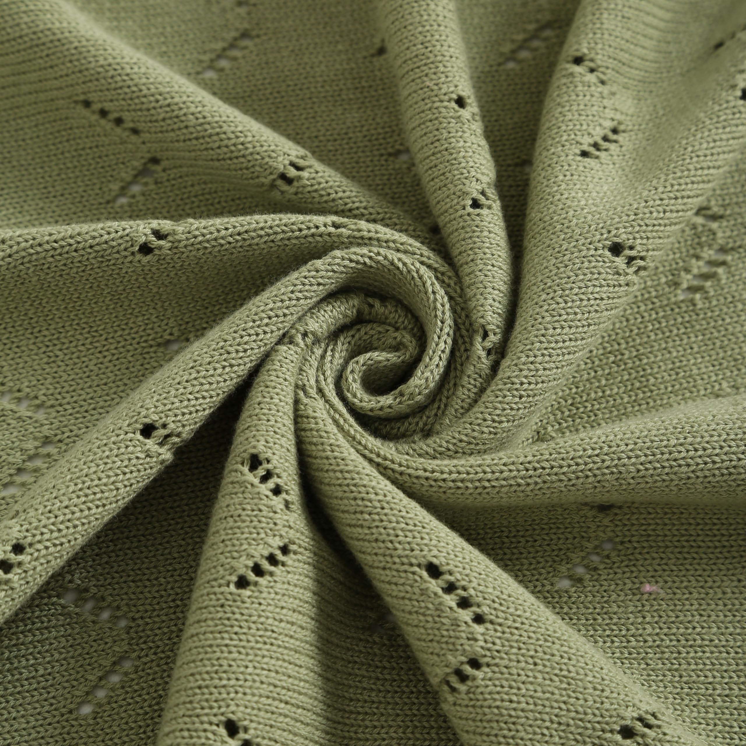 Loyfoky baby blanket breathable design provides warmth with airflow for year-round comfort.