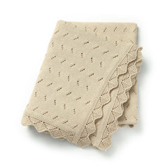 Loyfoky baby blanket ultra soft cotton knit for delicate skin and comfort