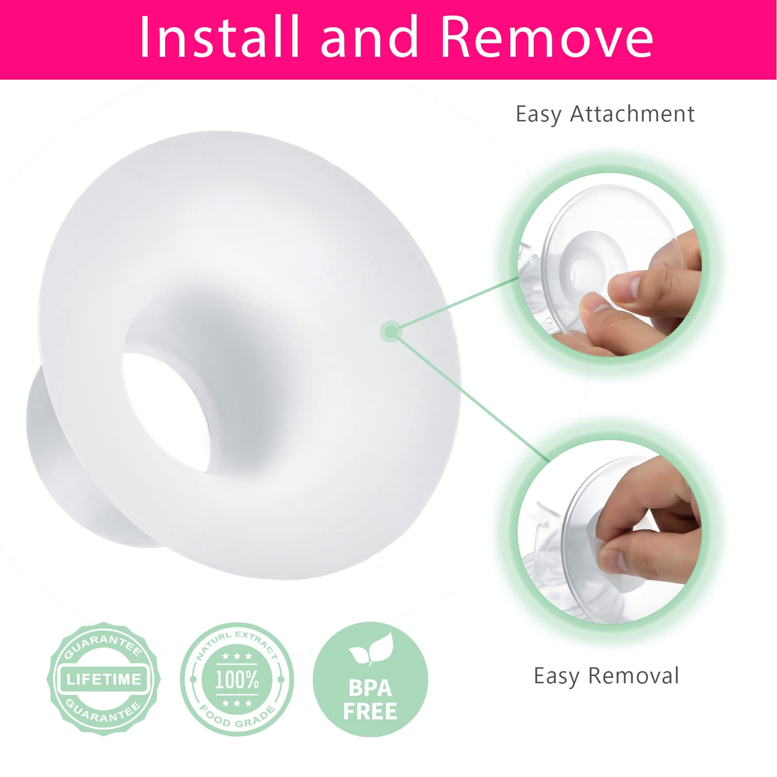 LOZAEVE 16mm flange inserts for Momcozy S9/S10/S12 shields provide secure fit.