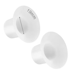 LOZAEVE 19mm flange insert closeup for comfortable pumping with smooth silicone surface.