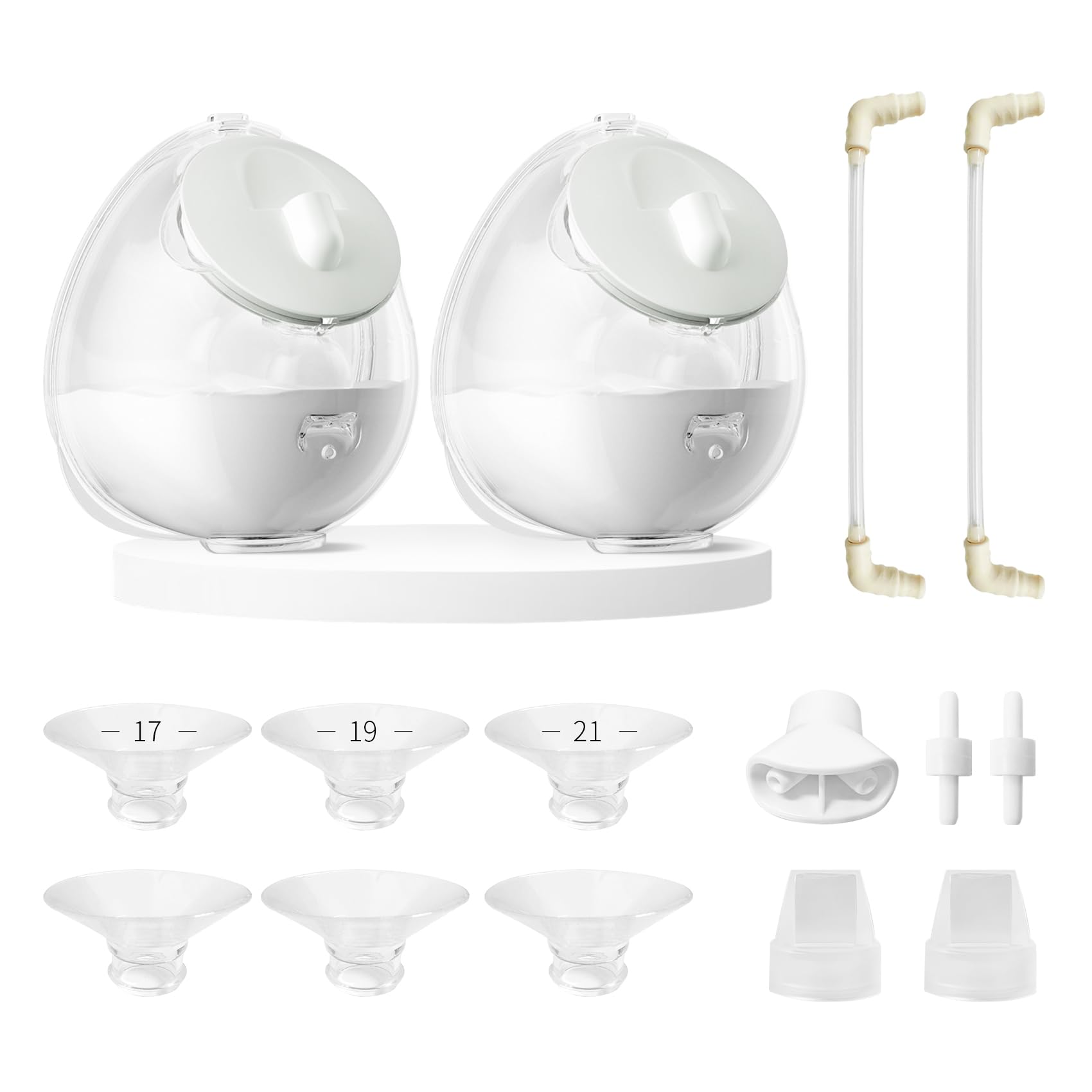 LOZAEVE Milk Express Cup discreet-wearable setup for hands-free pumping