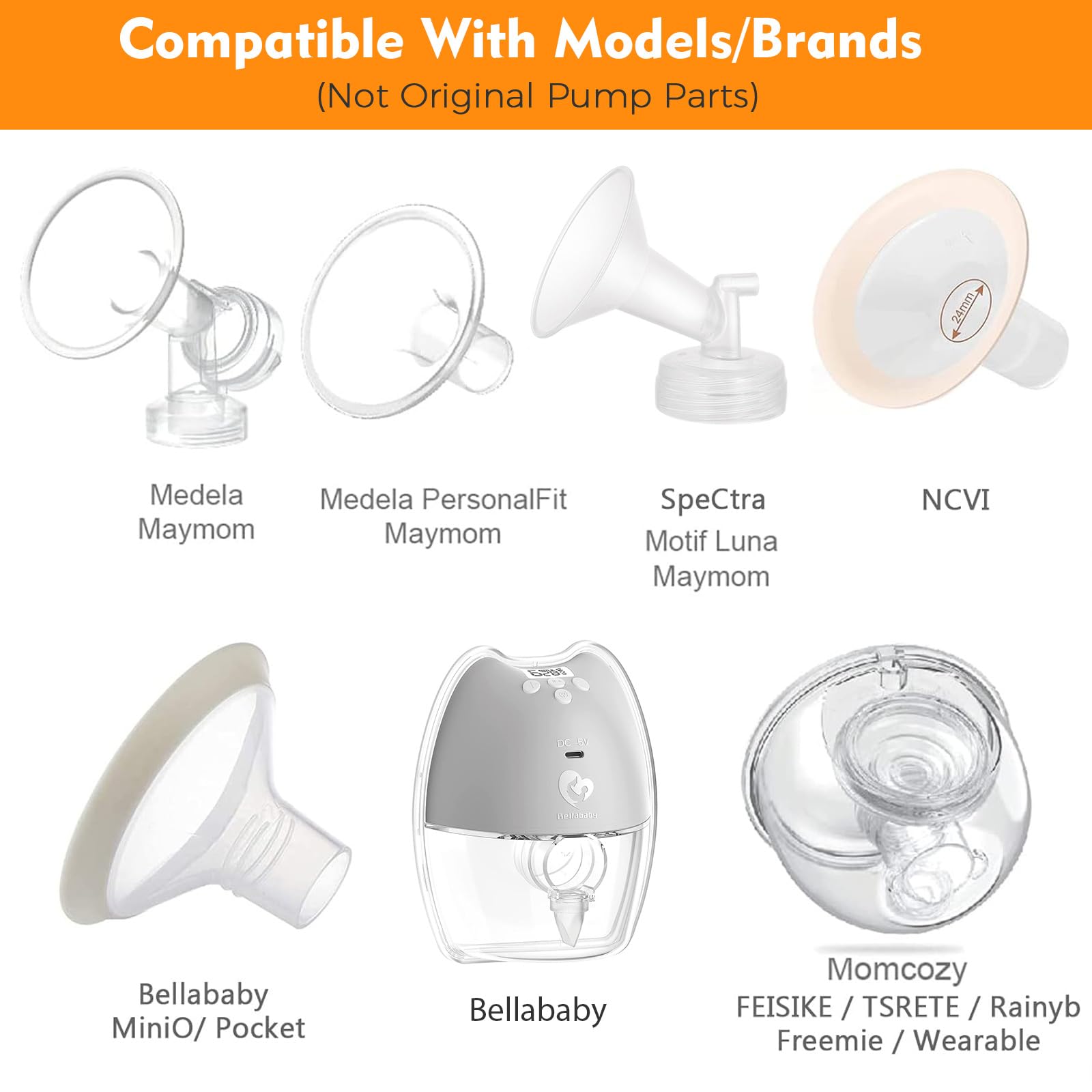 LOZAEVE nipple diameter guide visual for safe sizing before pumping.