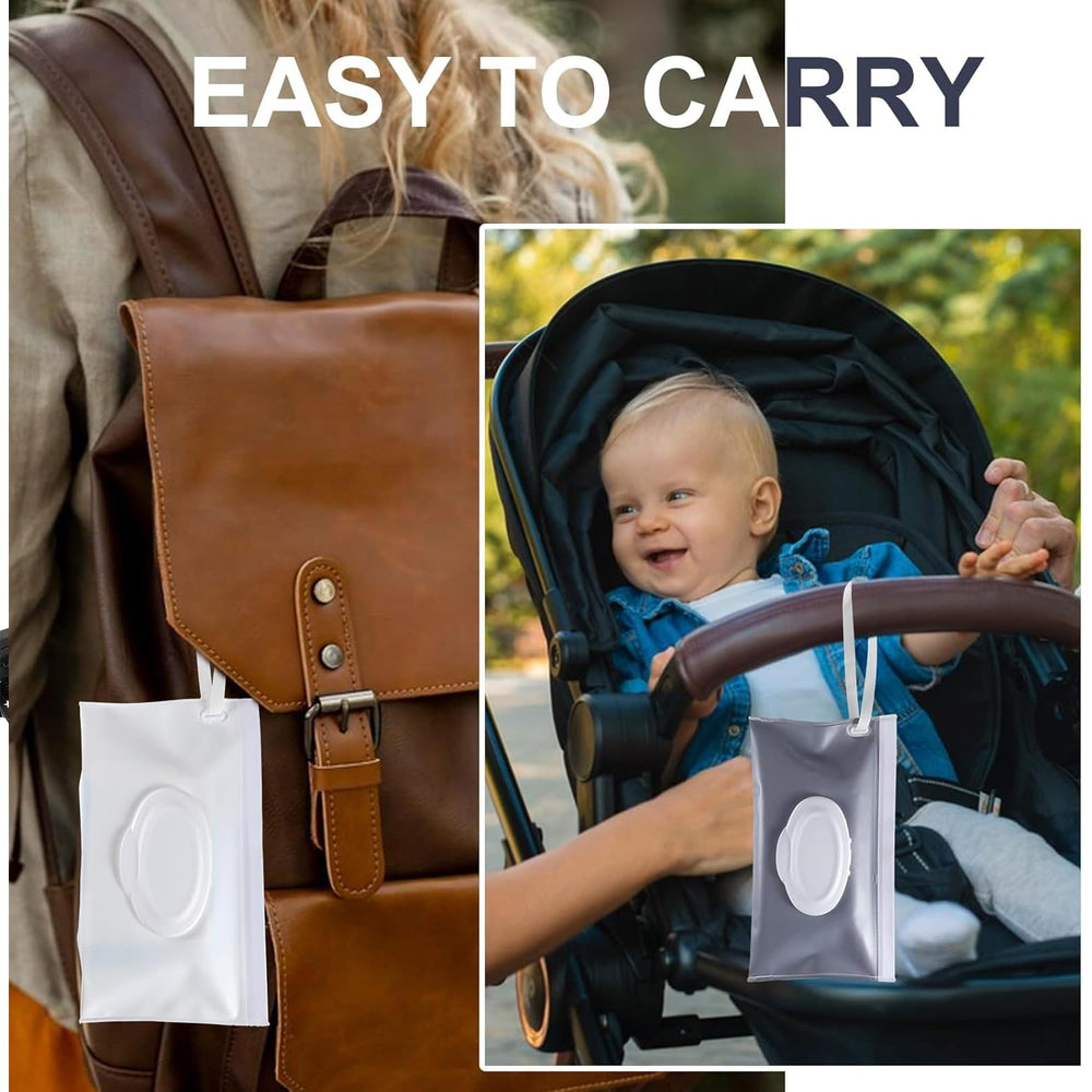 LQMBABY reusable wet wipe case ideal for home and travel