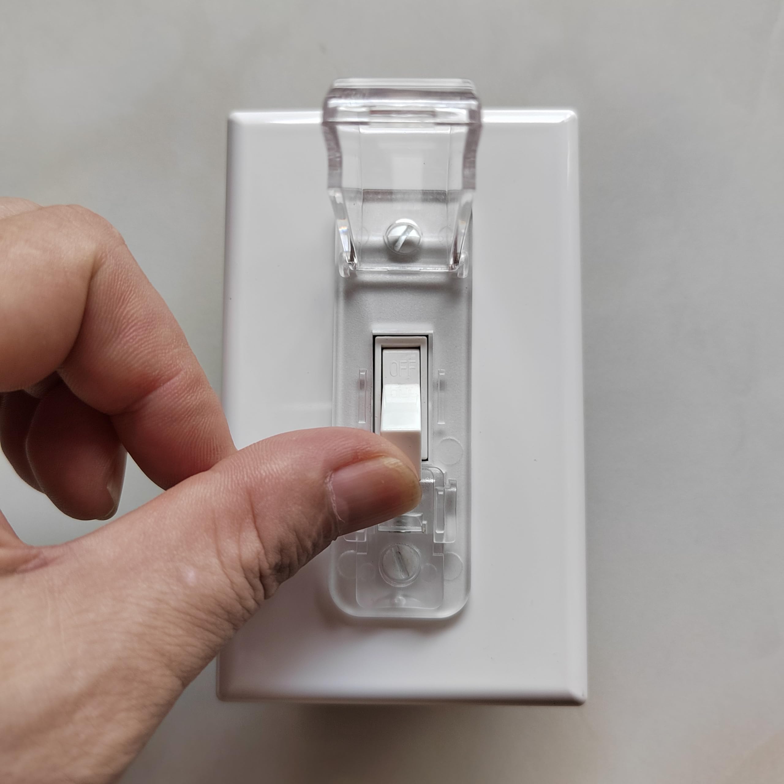 LRANFOW clear guard complements wall decor while protecting the switch.