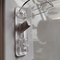 LRANFOW toggle switch guard installed on a standard switch.