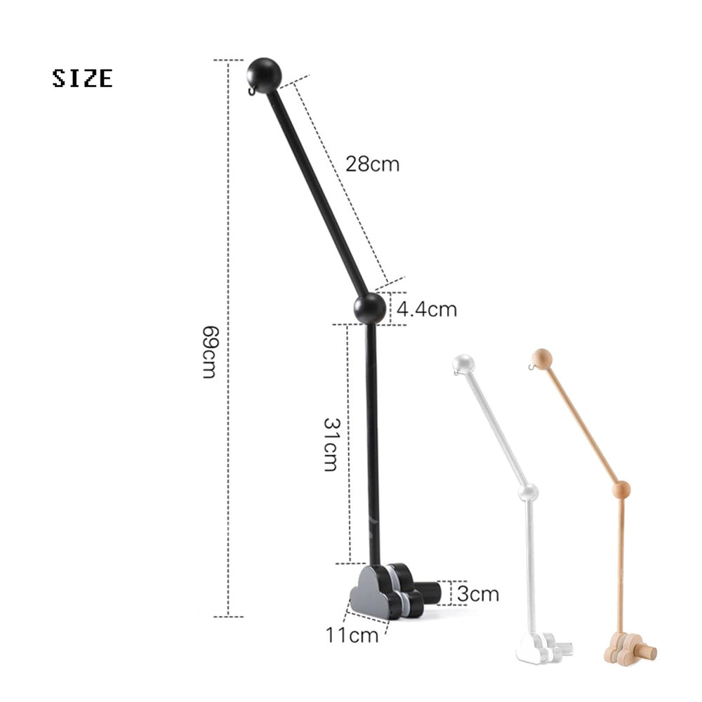 Lroterser Decorative wood cradle arm enhances nursery aesthetics while remaining functional.