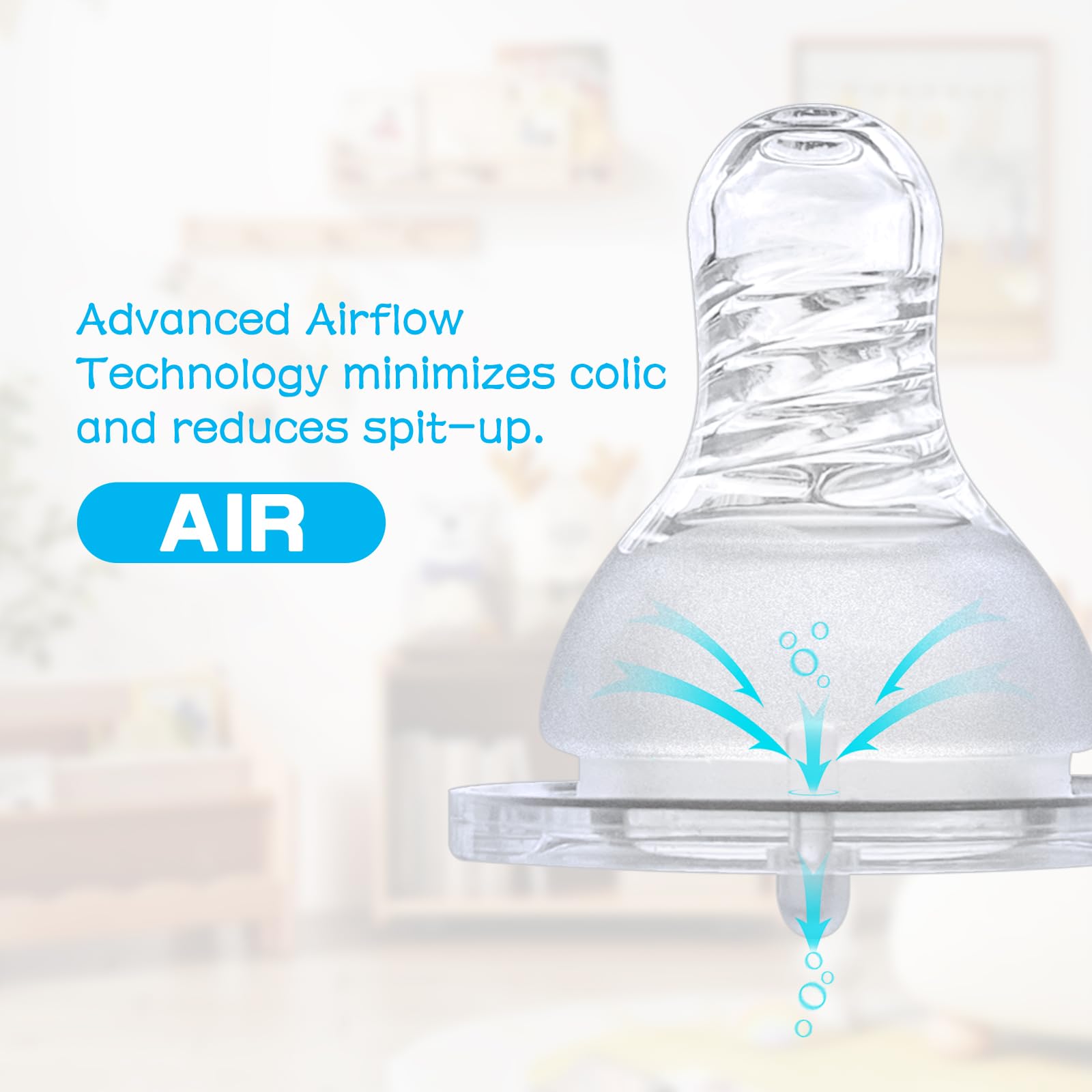 LSAUVWN silicone nipples are dishwasher-safe for simple daily cleaning.