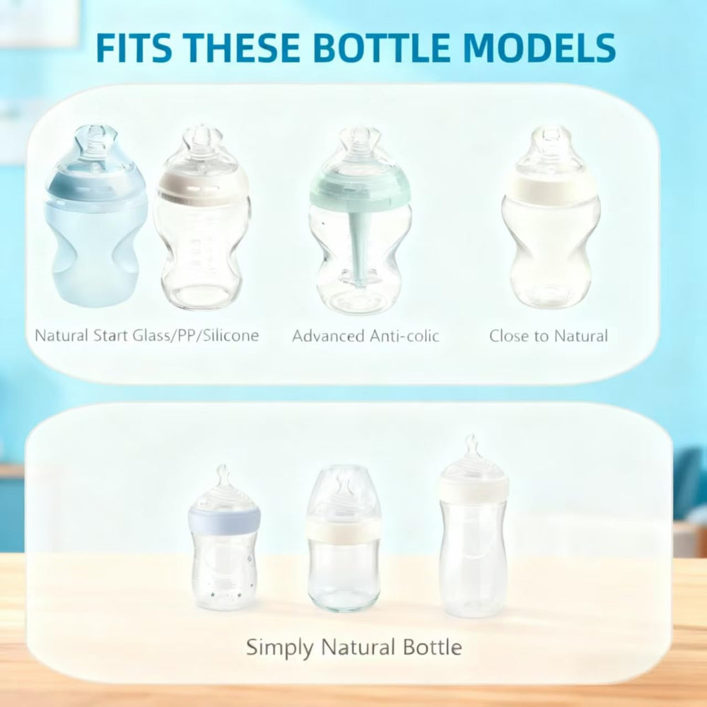 LSAUVWN nipples with breast-like shape ease baby transitions between breast and bottle.