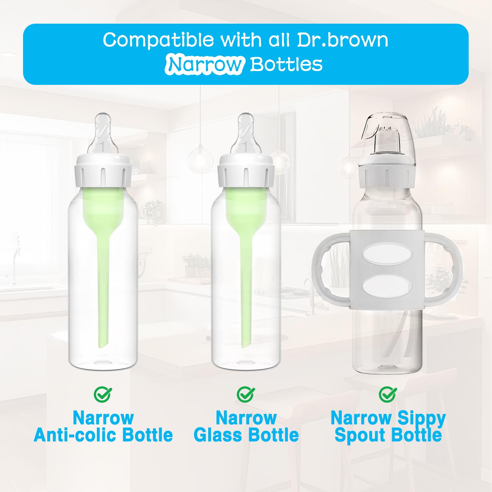 LSAUVWN nipples on Evenflo Classic bottles support universal-fit compatibility.