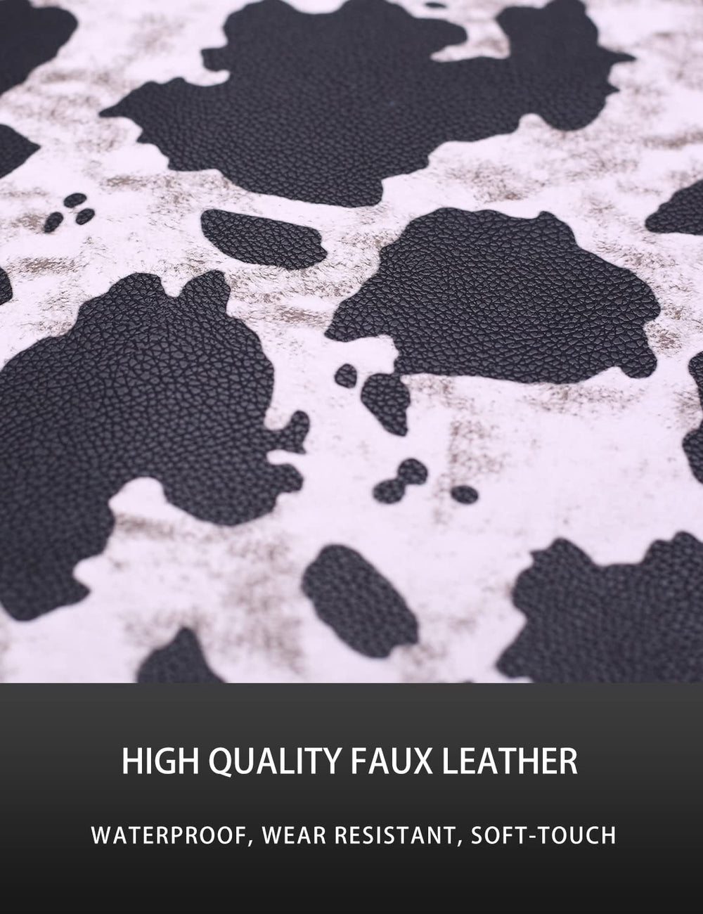 LSBS cow print kick mat cleaning wipe-down keeps interiors fresh