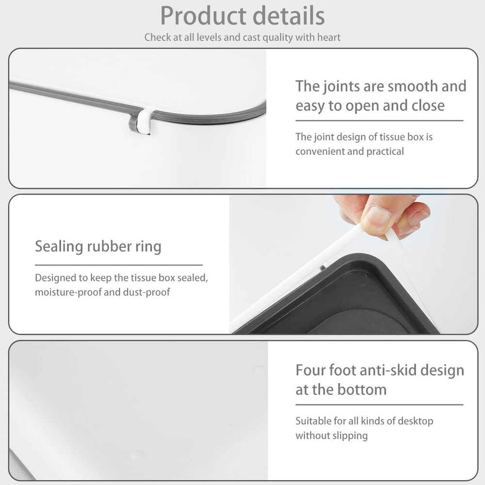 LSCSJUNS wipes dispenser concave lid stores small items neatly.
