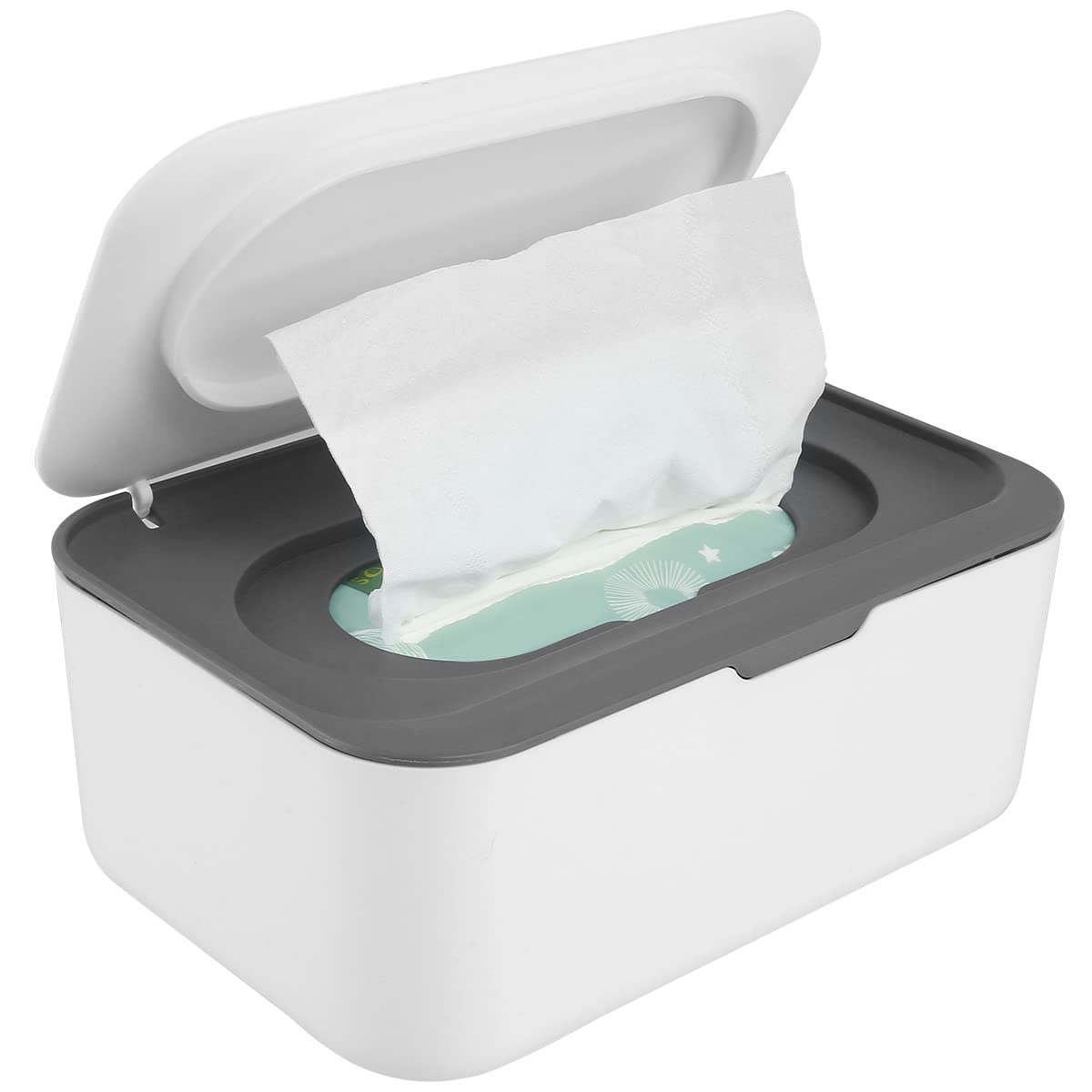 LSCSJUNS wipes dispenser dustproof lid keeps wipes clean for quick one-handed use.