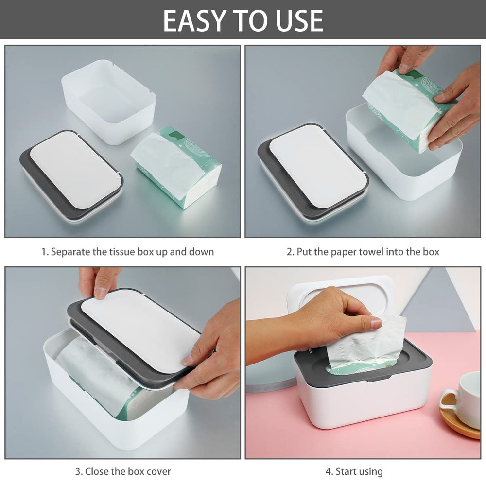 LSCSJUNS wipes dispenser large-capacity holds up to 120 wipes.